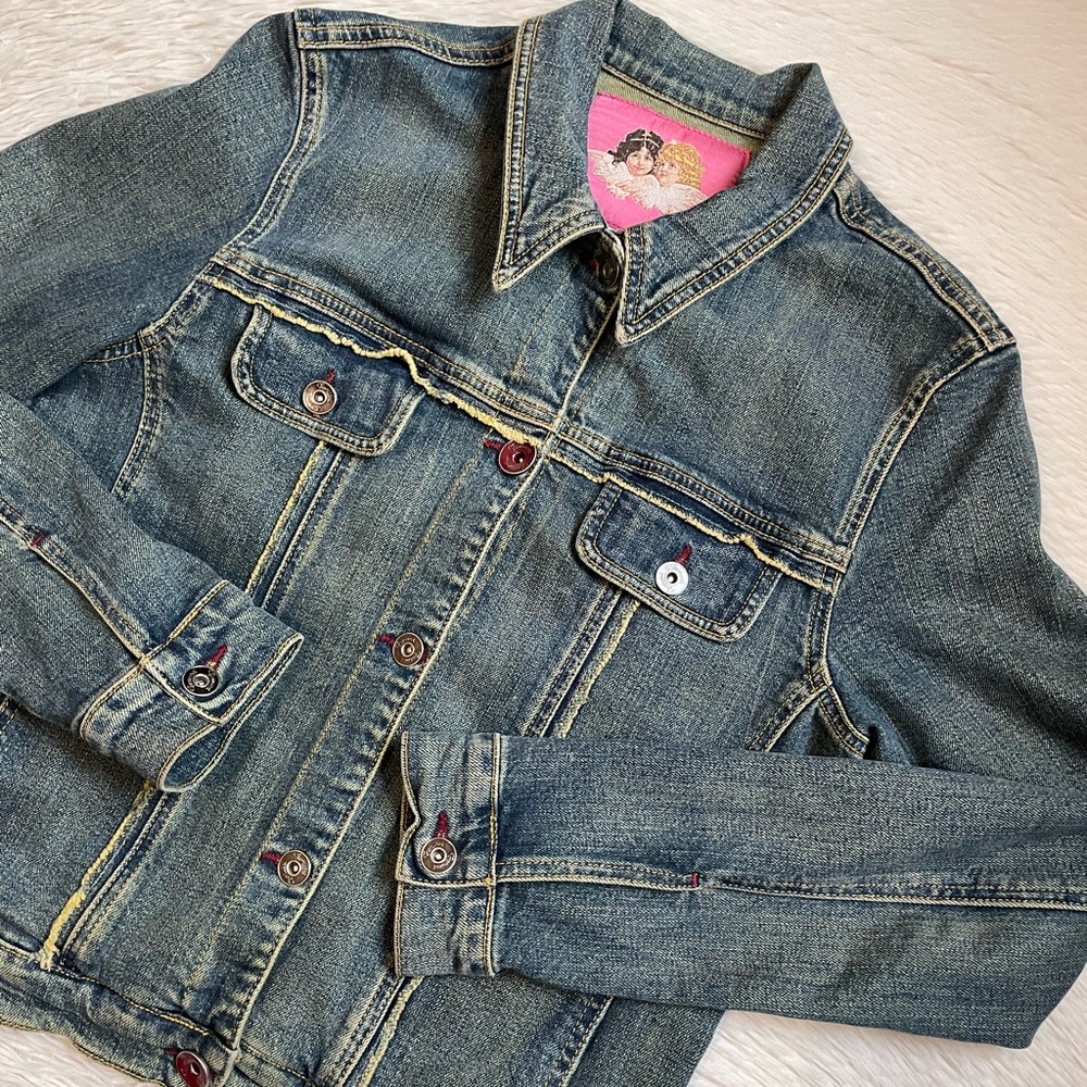 Vintage y2k Fiorucci floral denim jacket - Picture 4 of 17